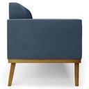 Ver imagem 6 de Sofá Namoradeira Base Madeira Castanho Maressa Suede Azul Marinho - Ibiza