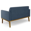 Ver imagem 5 de Sofá Namoradeira Base Madeira Castanho Maressa Suede Azul Marinho - Ibiza