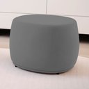 Ver imagem 2 de Kit 02 Puffs Decorativos Living Aisha Orgânico Redondo Suede Cinza - Desk Design