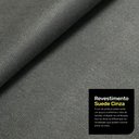 Ver imagem 5 de Kit 02 Puffs Decorativos Living Aisha Orgânico Redondo Suede Cinza - Desk Design
