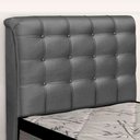 Ver imagem 2 de Cabeceira Cama Box Solteiro Ciara 90cm Botonê com Frame Linho Cinza - Desk Design