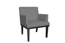 Ver imagem 1 de Poltrona Decorativa Vitória Suede Cinza Pés Madeira Mz Decor