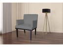 Ver imagem 3 de Poltrona Decorativa Vitória Suede Cinza Pés Madeira Mz Decor