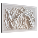 Ver imagem 1 de Quadro Decorativo Abstrato Tecido Branco