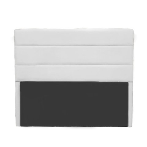 Cabeceira Leila 1,60 Suede Branco - Dominic Decor