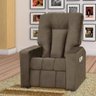 Poltrona Matrix Mx5 Reclinável Com 2 Estágios De Inclinação Em Tecido Suede Pena - Marrom - 2