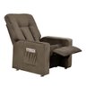 Poltrona Matrix Mx5 Reclinável Com 2 Estágios De Inclinação Em Tecido Suede Pena - Marrom - 4