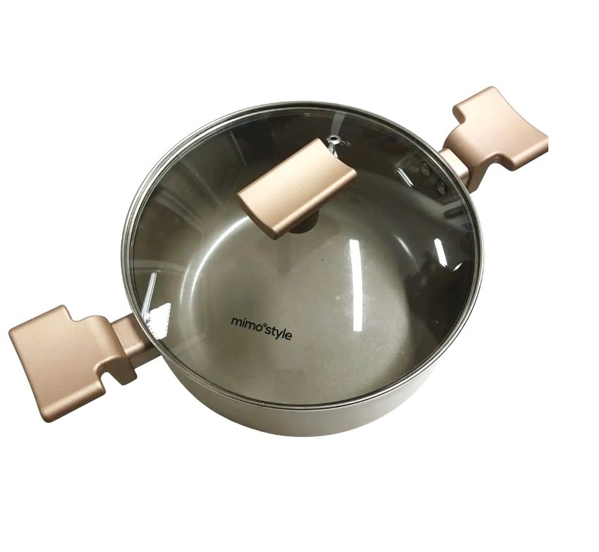 Conjunto 3 Panelas Sartin Cook Champanhe Gás e Indução Revestimento Cerâmica Premium 3 Camadas - Mim - 2
