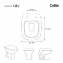 Ver imagem 3 de Tampa de Vaso em MDF Like Branco para bacia Celite