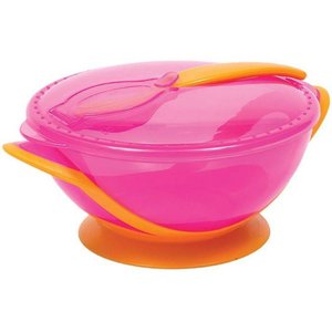 Kit Refeição Prato Bowl + Colher +6m Rosa Buba