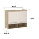 Ver imagem 3 de Ponte Modulada Aérea Solteiro 2 Portas 97cm Avelã Com Areia