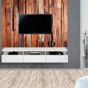 Ver imagem 1 de Painel Autoadesivo para TV Lav&aacute;vel Textura Madeira com Verniz