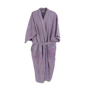 ROUPÃO DE BANHO VELUDO ADULTO 100% ALGODÃO PLUS SIZE LILAS Tam. GGG