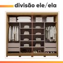 Ver imagem 7 de Guarda Roupas Casal com Espelho 2 Portas de Correr 4 Gavetas 100% MDF Imola