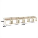 Ver imagem 3 de Conjunto de Escritório Noruega 5 Livreiro e 6 Mesas 90cm - Via Nossa - Off White e Cedro