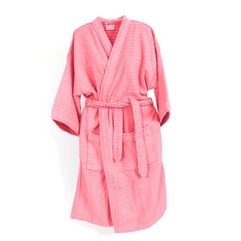 ROUPÃO DE BANHO ATOALHADO ADULTO 100% ALGODÃO ROSA Tam. M
