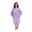 Ver imagem 2 de ROUPÃO DE BANHO ATOALHADO ADULTO 100% ALGODÃO LILAS Tam. M