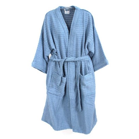ROUPÃO DE BANHO ATOALHADO ADULTO 100% ALGODÃO AZUL Tam. M