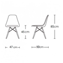 Ver imagem 5 de Mesa Industrial Base Ferro Branco Tampo 137x90 Preto 4 Cadeiras Eames Madeira Assento Branco