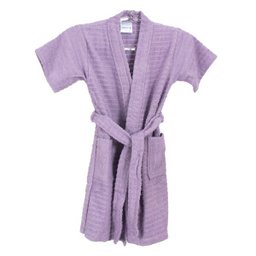 ROUPÃO DE BANHO ATOALHADO INFANTIL 100% ALGODÃO LILAS Tam. 8 - 1