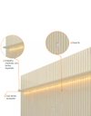 Ver imagem 6 de Conjunto Home Suspenso com Painel Ripado TV até 75 Jendal Cor:Off-White
