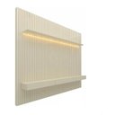 Ver imagem 1 de Conjunto Home Suspenso com Painel Ripado Tv até 75 Jendal Cor:off-white