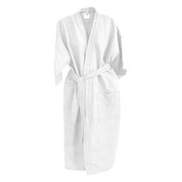 ROUPÃO DE BANHO PIQUE ADULTO 100% ALGODAO BRANCO Tam. ÚNICO - 1