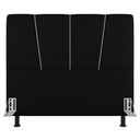 Ver imagem 3 de Cabeceira Cama Box Casal Queen Size Amber 160cm Estofada Sintético Preto - Desk Design
