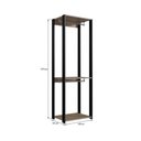 Ver imagem 3 de Guarda Roupa Closet Crpro-CLO003 2 Prateleiras MDP 60cm Preto Multimóveis
