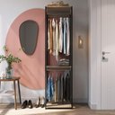 Ver imagem 1 de Guarda Roupa Closet Crpro-CLO003 2 Prateleiras MDP 60cm Preto Multimóveis