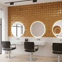 Ver imagem 6 de Pastilha Vidro Adesiva Parede Cozinha Banheiro Sala Lavanderia Salao Barbearia Obra Reforma Espelhad