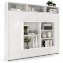 Ver imagem 5 de Cama Articulada de Casal Horizontal com Nichos e Prateleiras CM8043 Branca - Tecnomobili