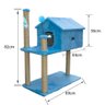 Casa para Gato Arranhador com Rede Azul - 4