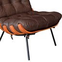 Ver imagem 5 de Poltrona Decorativa Laura 65cm Couro Cinza - Sallar Home