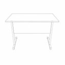 Ver mais imagens de Mesa de Escritório com Pés de Ferro 120x60cm Studio Branco/Cristal