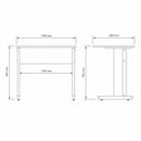 Ver imagem 5 de Mesa de Escritório com Pés de Ferro 120x60cm Studio Branco/Cristal