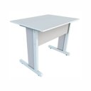 Ver imagem 2 de Mesa de Escritório com Pés de Ferro 120x60cm Studio Branco/Cristal