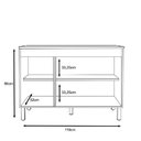 Ver imagem 3 de Balcão de Cozinha Karen 120cm com Tampo 3 Portas Branco - Peternella Móveis