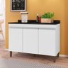 Balcão de Cozinha Karen 120cm com Tampo 3 Portas Branco - Peternella Móveis - 1