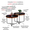 Mesa Centro Apoio Conjunto Canto Sofá Pequena Madeirado Mesinha Ambiente Casa Recepção Madecor Tampo - 5
