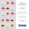 Adesivo Destacável Cupcakes - Cartela com 50 unidades - 4
