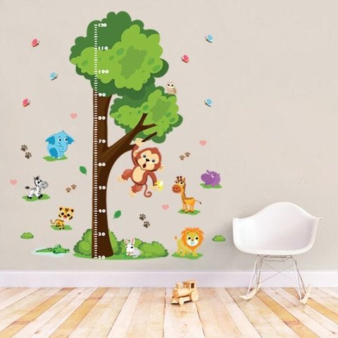 Régua de Crescimento Infantil Selva - 01 Kit Infantil com Régua