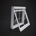 Ver imagem 1 de Vitro Banheiro 50x50 Aço Galvanizado Janela com Grade de Proteção sem Vidro Branco Lh Móveis