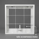 Ver imagem 6 de Vitro Banheiro 50x50 Aço Galvanizado Janela com Grade de Proteção sem Vidro Branco Lh Móveis