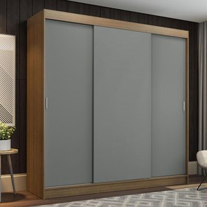 Guarda-roupa Casal Madesa Reno 3 Portas de Correr
