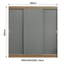 Ver imagem 4 de Guarda-roupa Casal Madesa Reno 3 Portas de Correr