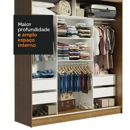 Guarda-roupa Casal Madesa Reno 3 Portas de Correr - 7