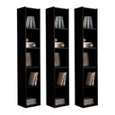 Ver imagem 1 de Estante Livreiro com Prateleiras Janaína Kit 3 Unid Preto