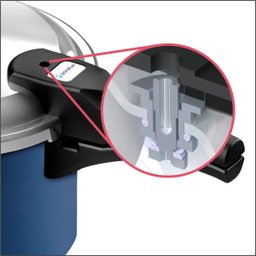 Panela de Pressão Fechamento Externo 4,5l Antiaderente Azul - 2 Panela de Pressão Fechamento Externo 4,5l Antiaderente Azul - 2