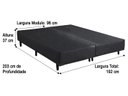 Ver imagem 7 de Base Box Bipartido King Corino Linhão Palha 37x192x203 An